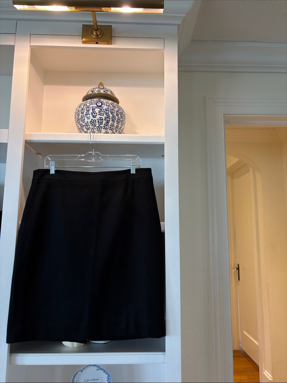 J Crew black wool Pencil Skirt